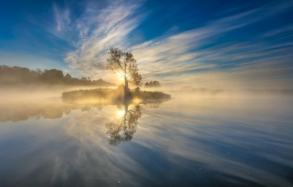 Misty Morning Reflections by Keller — canvas wall art