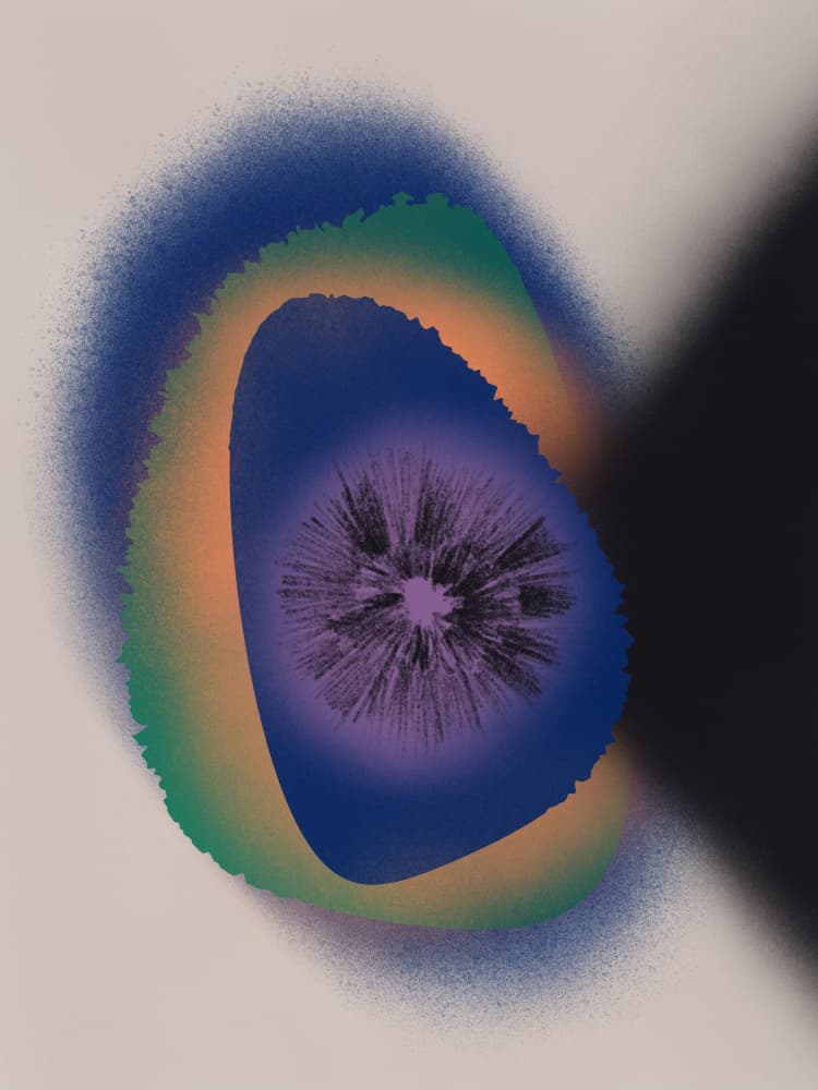 Vibrant Cosmic Burst by Little Dean — canvas wall art