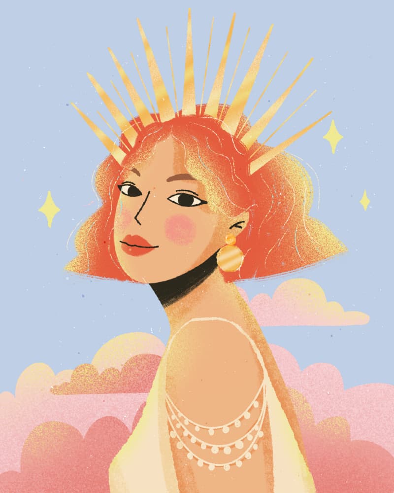 Radiant Sun Goddess by Zove Ahhh — canvas wall art