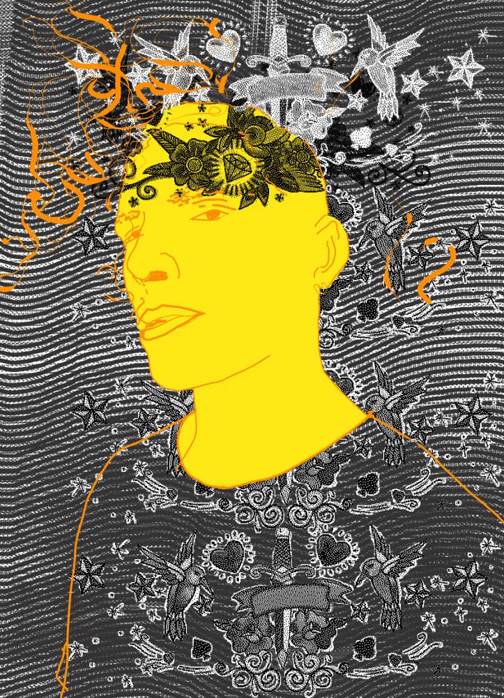 Yellow Man Creative Mind by XHOZUCAN — canvas wall art