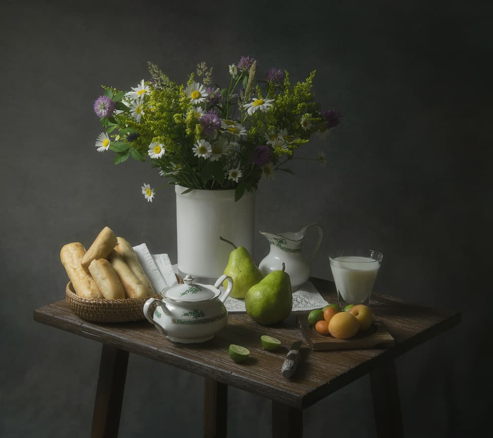Rustic Summer Still Life by Catherine Wang — canvas wall art