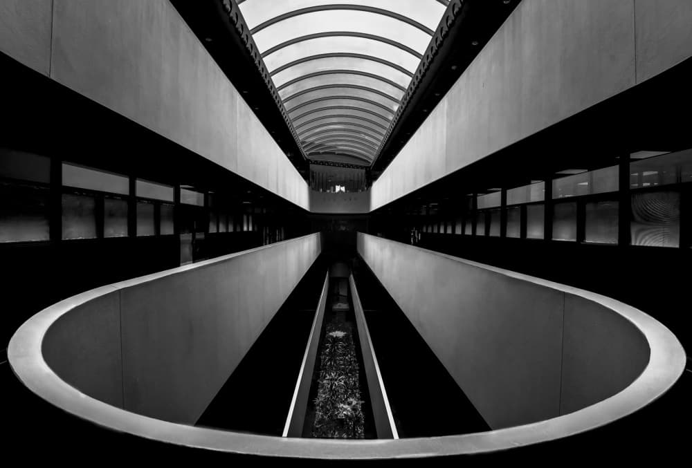 Symmetrical Modern Passage by Jiahong Zeng — canvas wall art