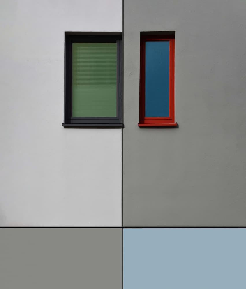 Modern Color Block Windows by Arnon Orbach — canvas wall art