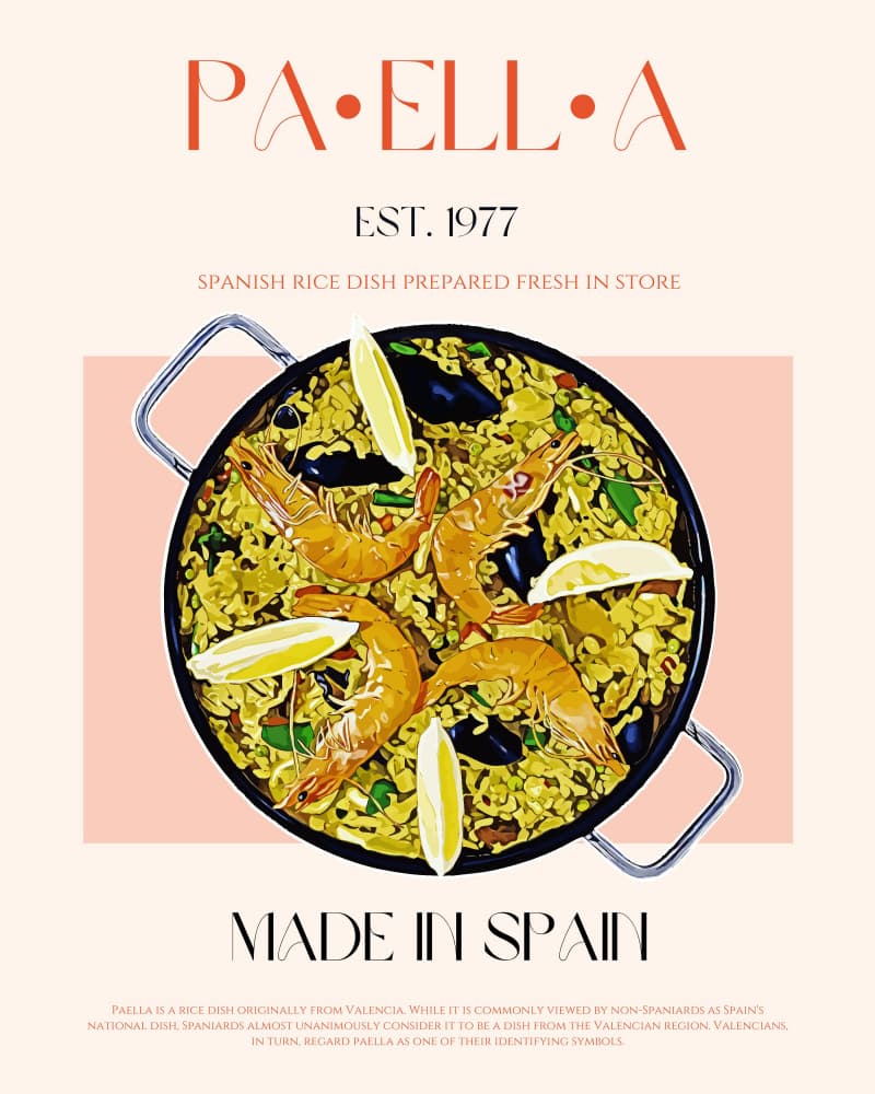 Classic Spanish Paella by Nazma Khokhar — canvas wall art