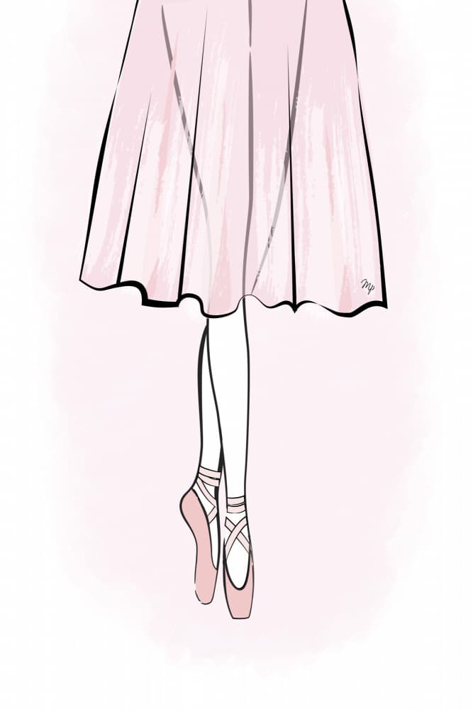 Graceful Pointe Ballerina by Martina — canvas wall art