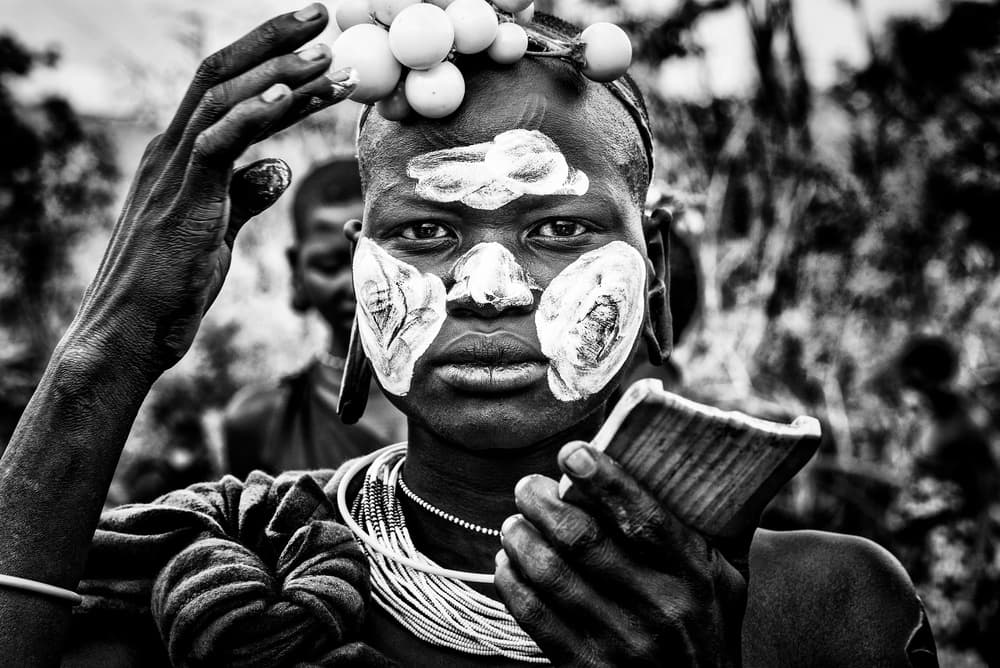 African Cultural Portrait by Joxe Inazio Kuesta Garmendia — canvas wall art