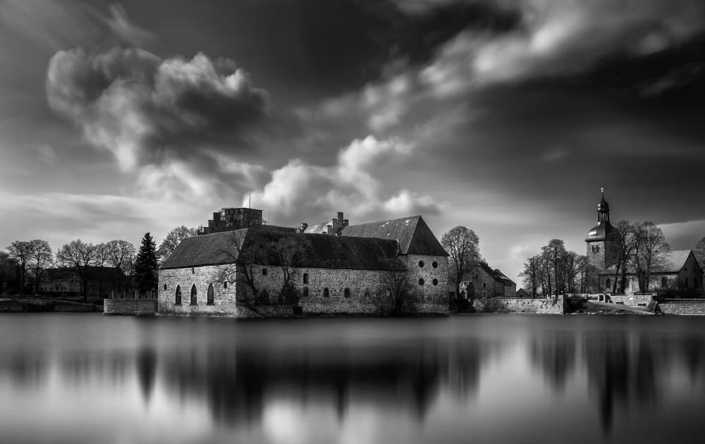 Dramatic Castle Reflections by Hans Günther — canvas wall art