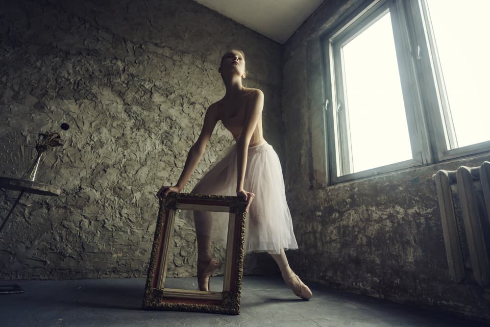 Graceful Ballerina and Frame by Alexandr — canvas wall art