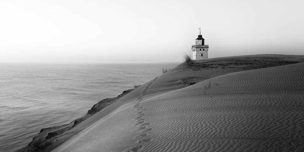 Lighthouse On Dunes by Leif Løndal — canvas wall art