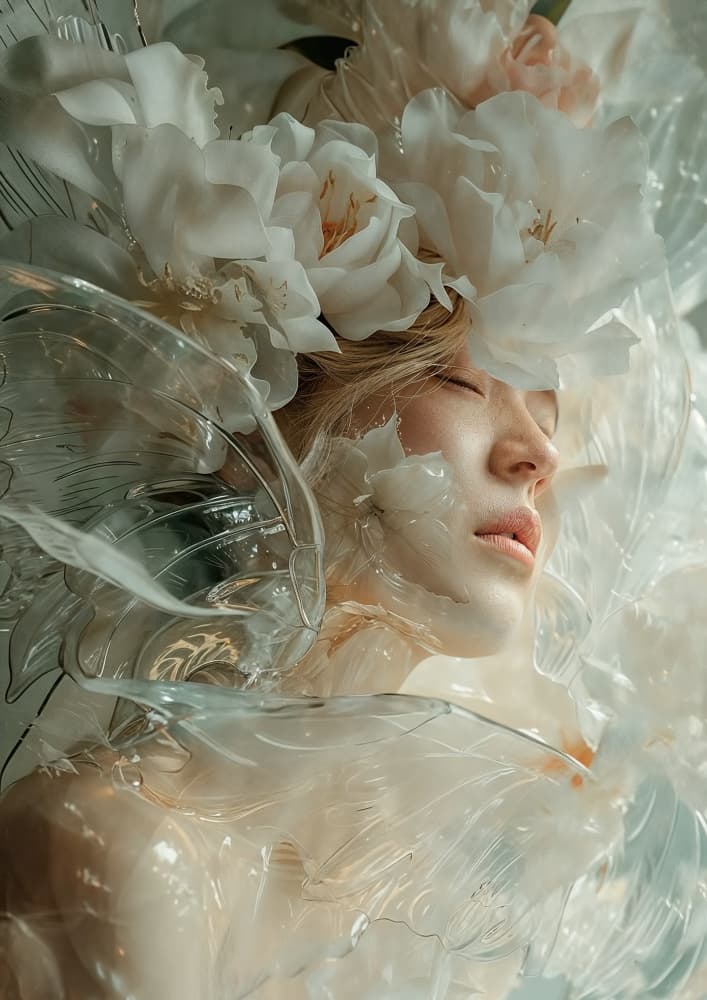 Ethereal Floral Woman by DDiArte — canvas wall art