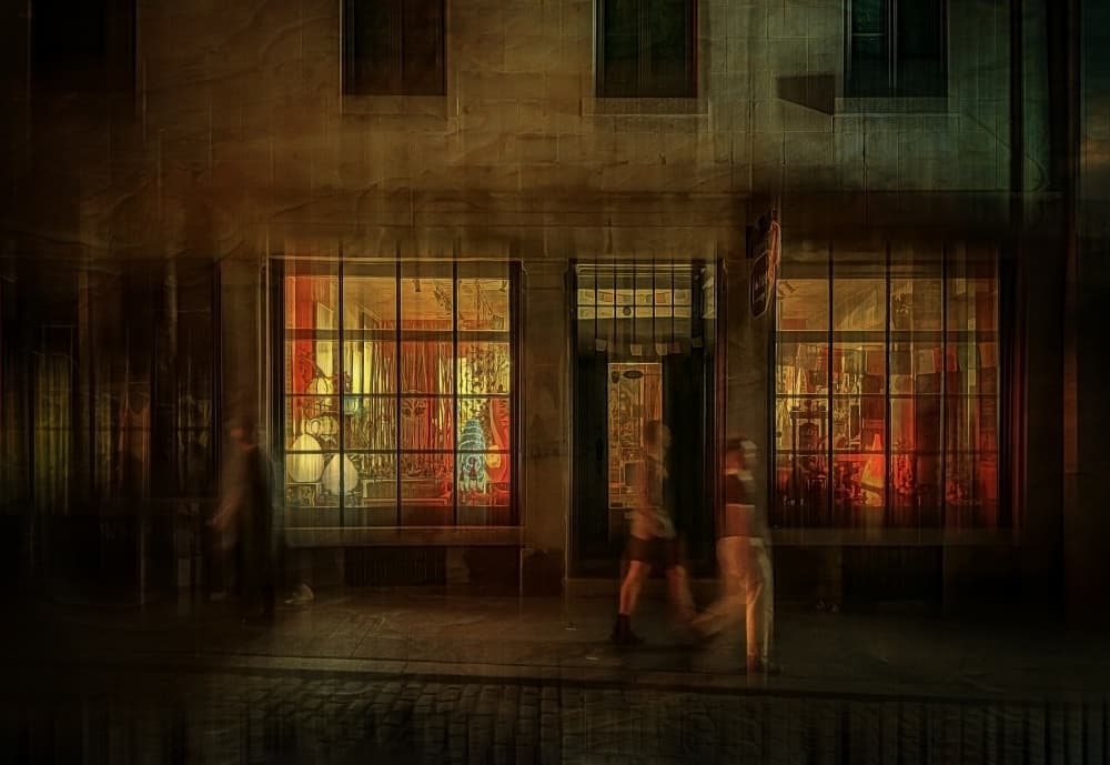 Urban Night Glow by Michel Romaggi — canvas wall art