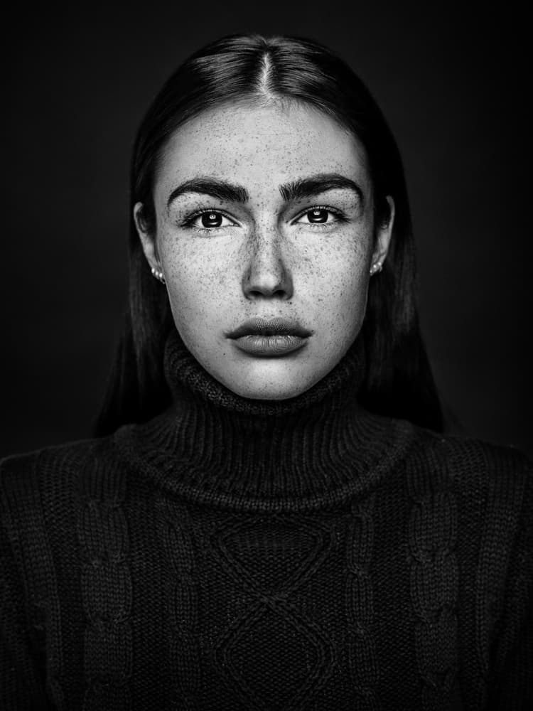 Intense Freckled Gaze by Martin Krystynek MQEP — canvas wall art