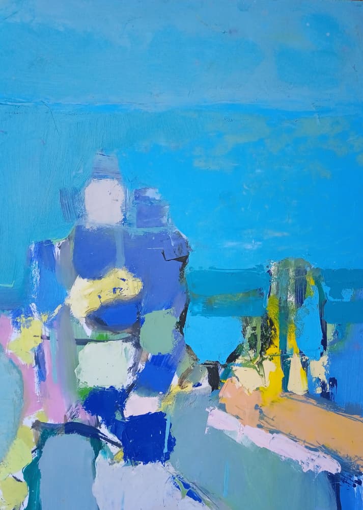 Abstract Ocean View by Elena Shraibman — canvas wall art