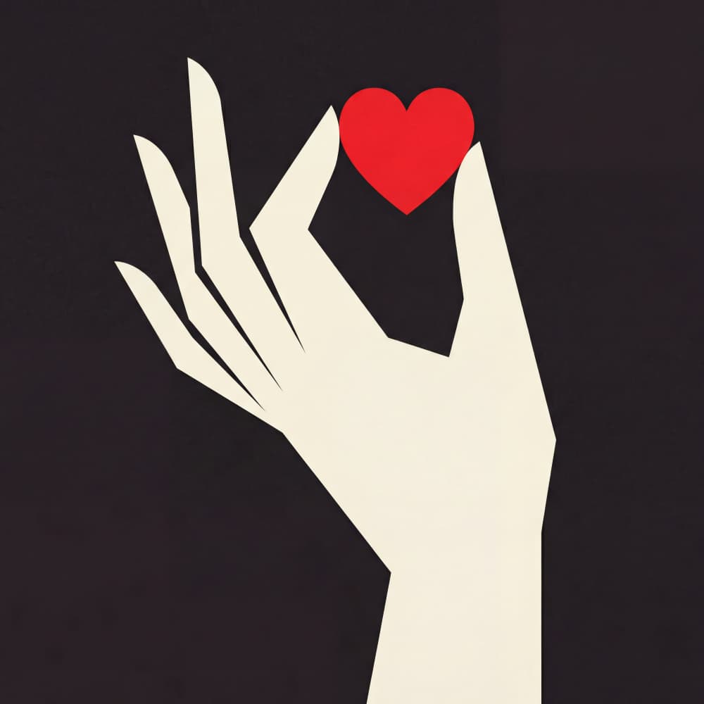 Hand Holding Red Heart by Andreas Magnusson — canvas wall art