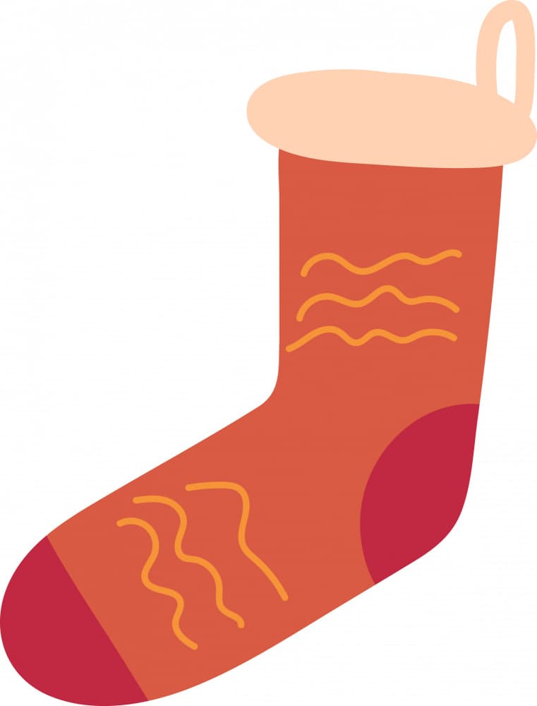 Festive Christmas Stocking by Marika Barsrsind β canvas wall art