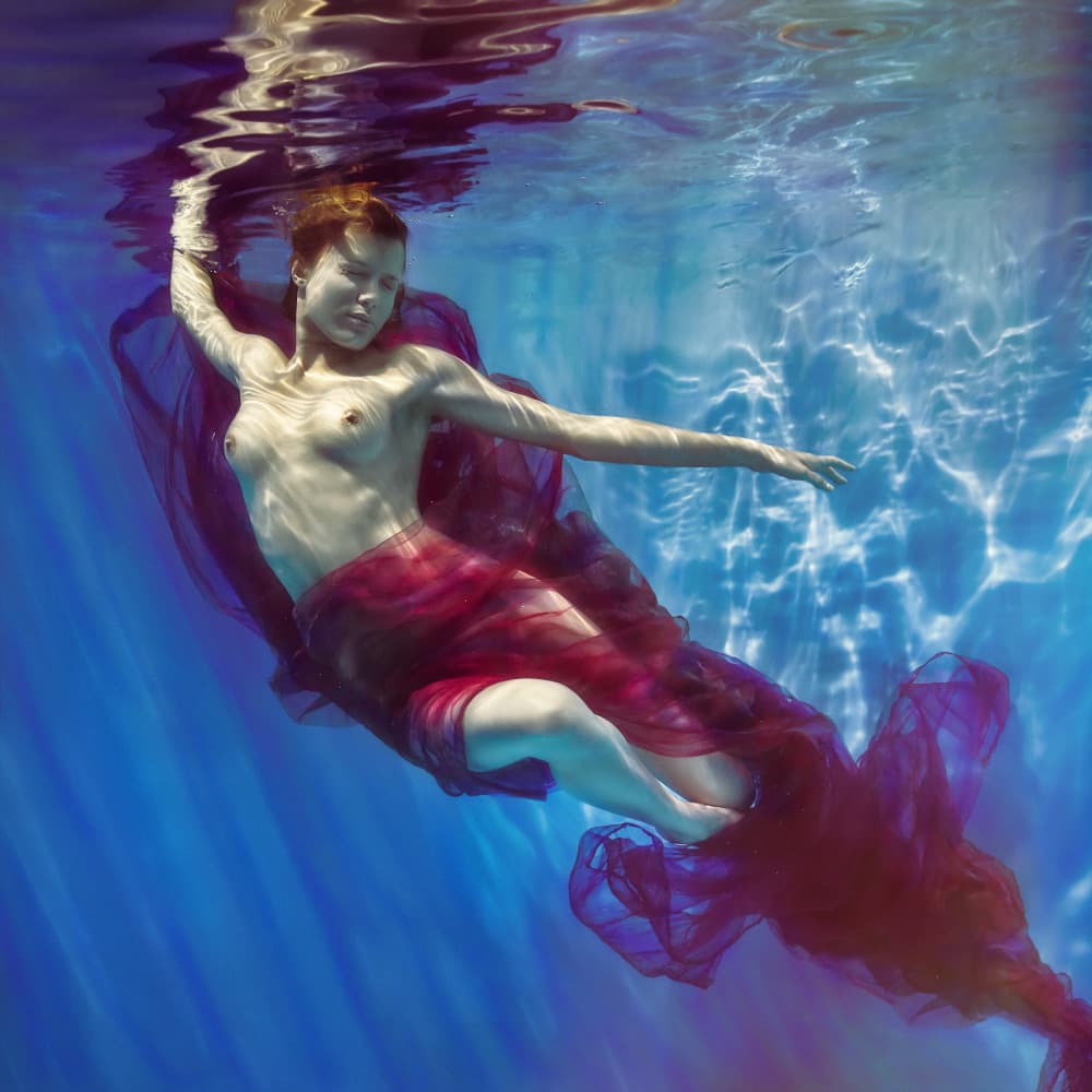 Ethereal Underwater Dancer by Dmitry Frizel — canvas wall art