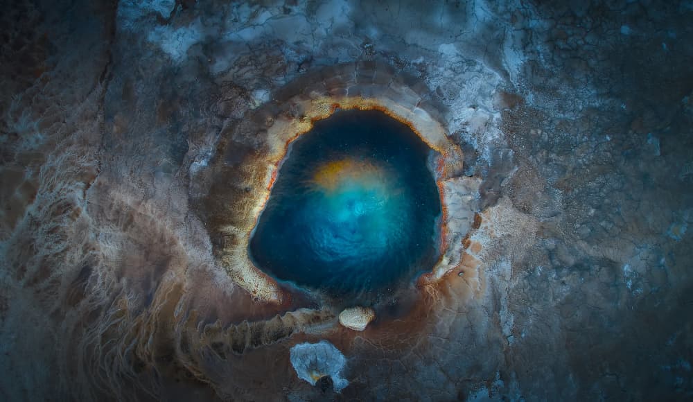 Vibrant Geothermal Pool by Javier de la Torre — canvas wall art