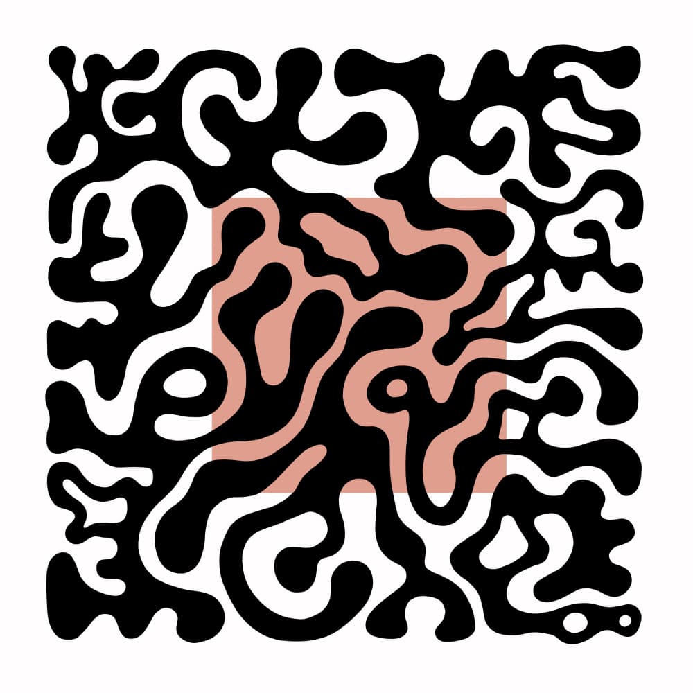 Abstract Organic Salmon Square by Melanie Viola — canvas wall art