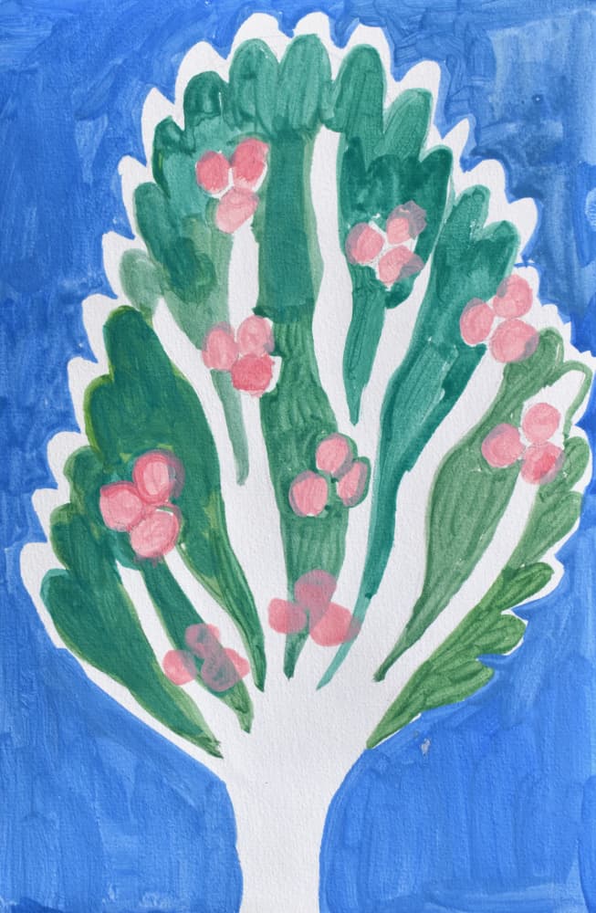 Pink Blossom Tree by Iria Fernandez — canvas wall art