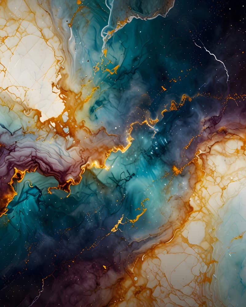 Ethereal Gold Nebula by Kintsugi99 — canvas wall art