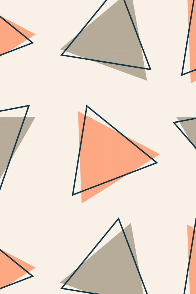 Overlapping Geometric Triangles by Vesuvik Designs — canvas wall art