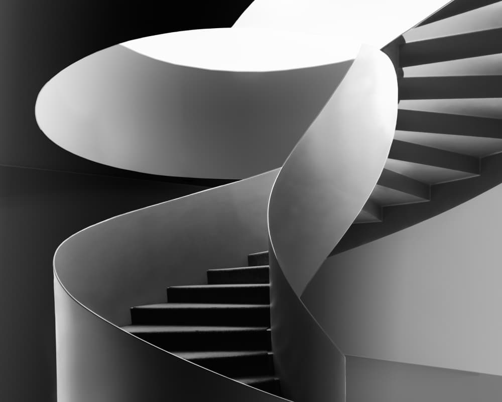 Abstract Spiral Staircase by Olavo Azevedo — canvas wall art