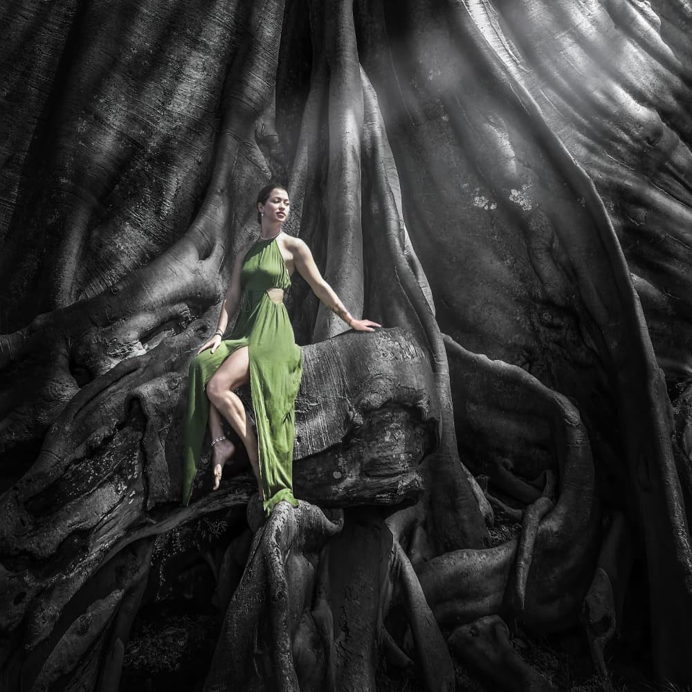 Ethereal Woman Tree Roots by Irene Wu — canvas wall art