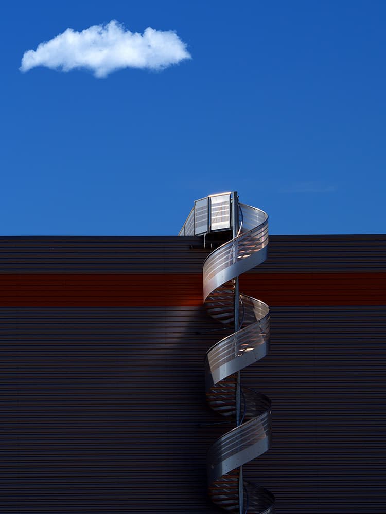 Spiral Ascent Blue Sky by Massimo Della Latta — canvas wall art
