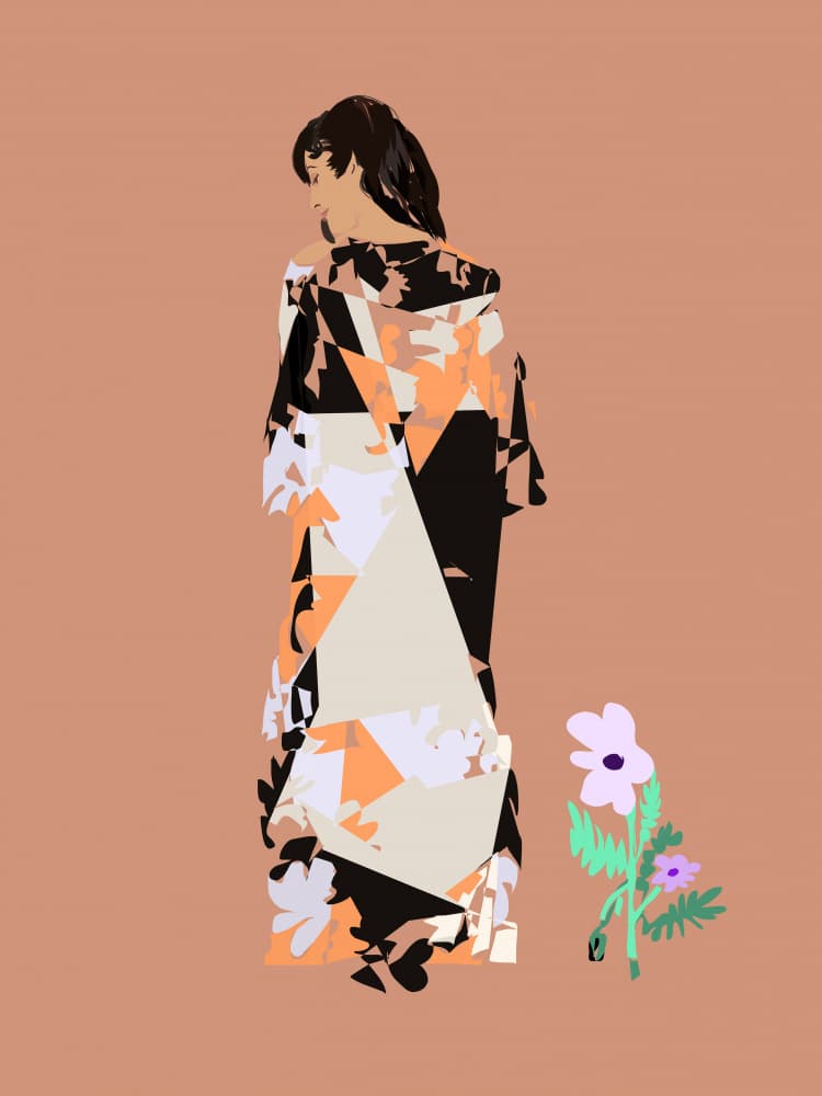 Abstract Fashion Woman by casa cartissi — canvas wall art