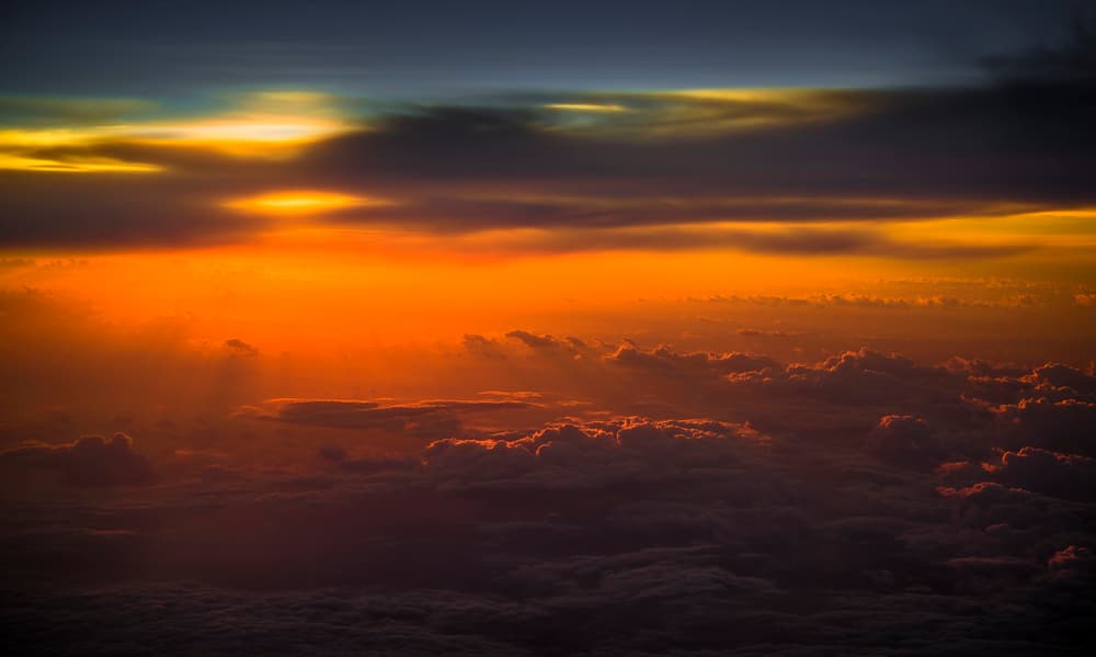 Golden Hour Above Clouds by Wei (David) Dai — canvas wall art
