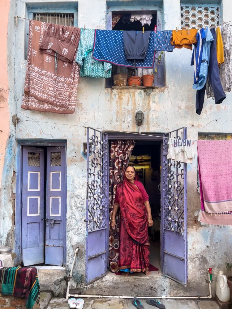 Smiling Indian Woman by Ilana Lam — canvas wall art