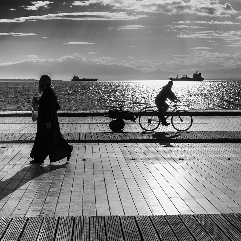 Waterfront Silhouettes by George Digalakis — canvas wall art