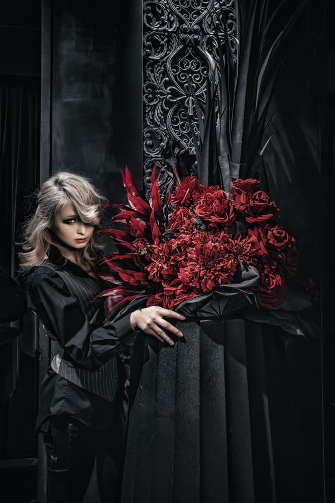 Gothic Bloom Portrait by KOIKI — canvas wall art
