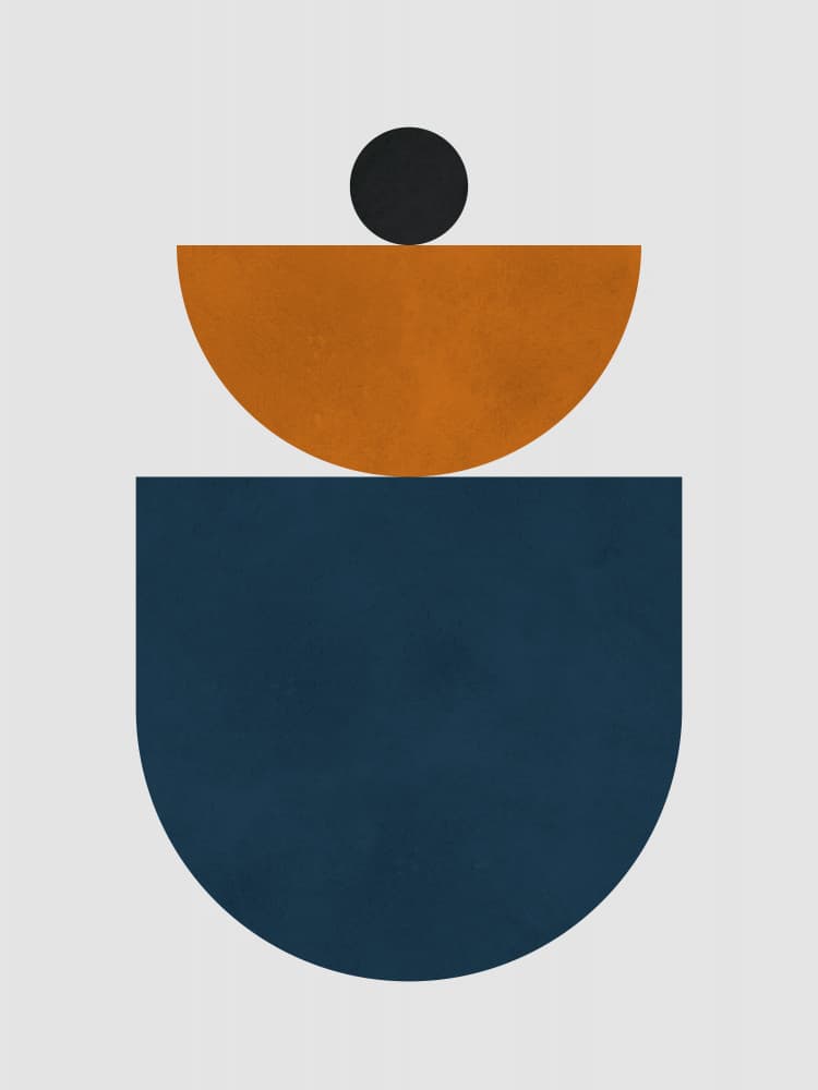 Stacked Geometric Forms by Vitor Costa — canvas wall art