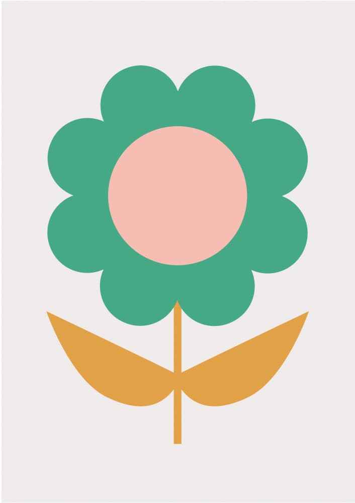 Playful Green Flower by FINE FINE STUFF — canvas wall art