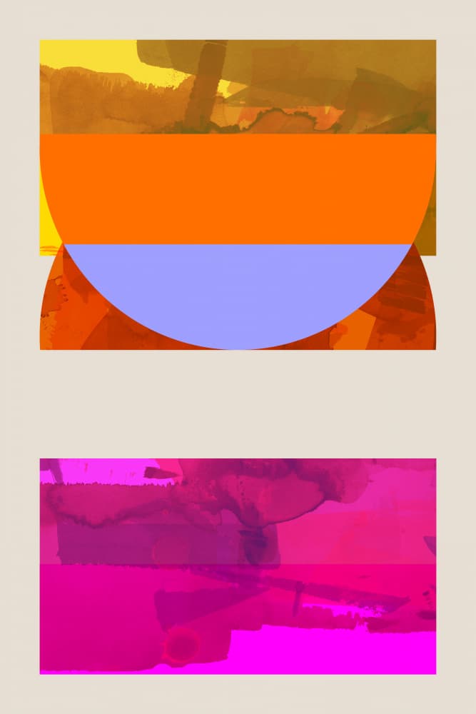 Geometric Color Blocks by cartissi — canvas wall art