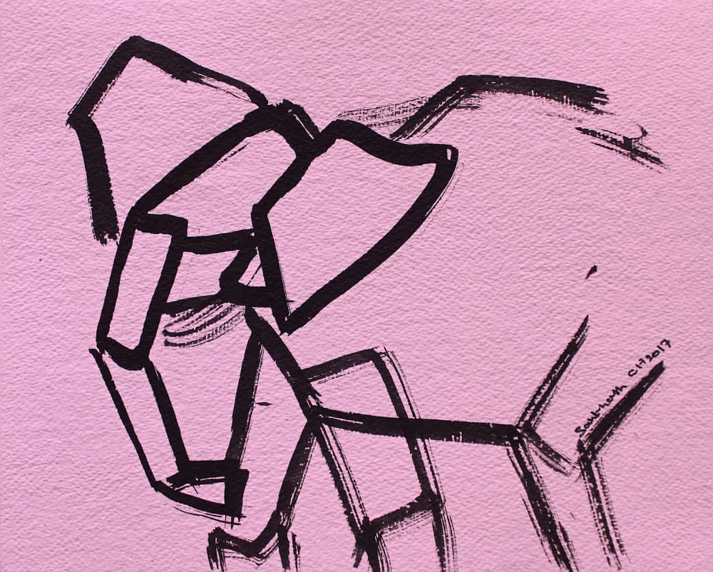 Geometric Elephant by Santhosh ch — canvas wall art