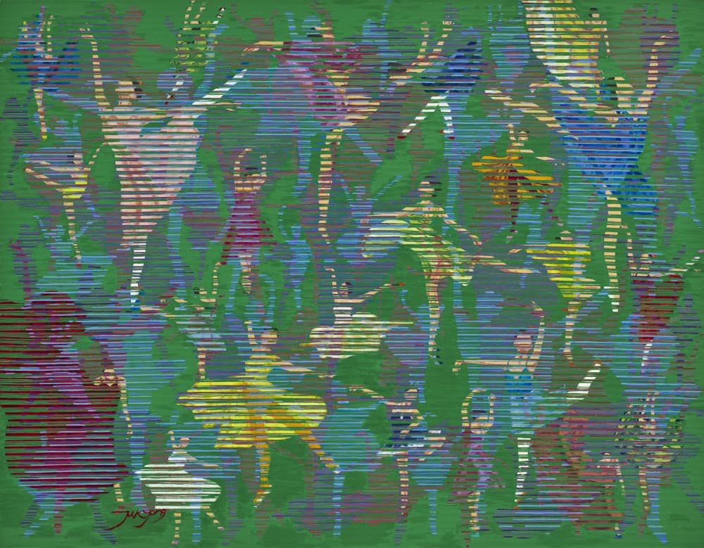 Vibrant Ballet Dancers by Jukyong Park — canvas wall art