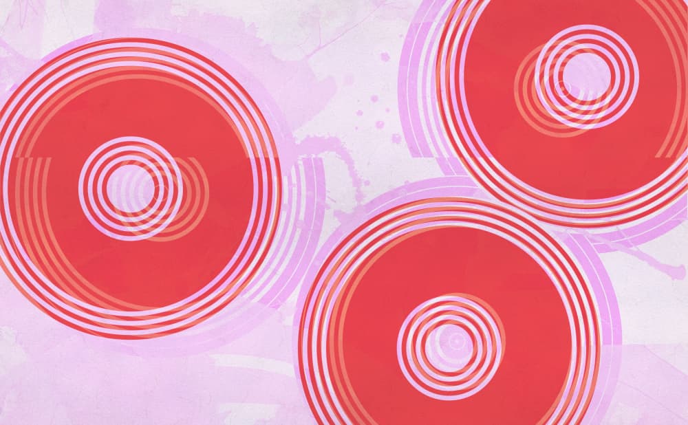 Vibrant Concentric Circles by Daniel DeLuna — canvas wall art