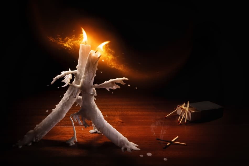 Dramatic Melting Candles by Christophe Kiciak — canvas wall art