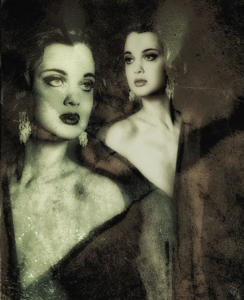 Mysterious Vintage Gaze by Harry Verschelden — canvas wall art
