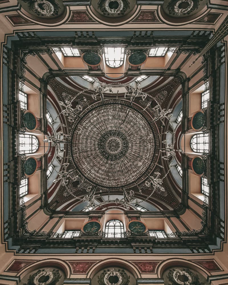 Majestic Ceiling Chandelier by Noureddin Abdulbari — canvas wall art