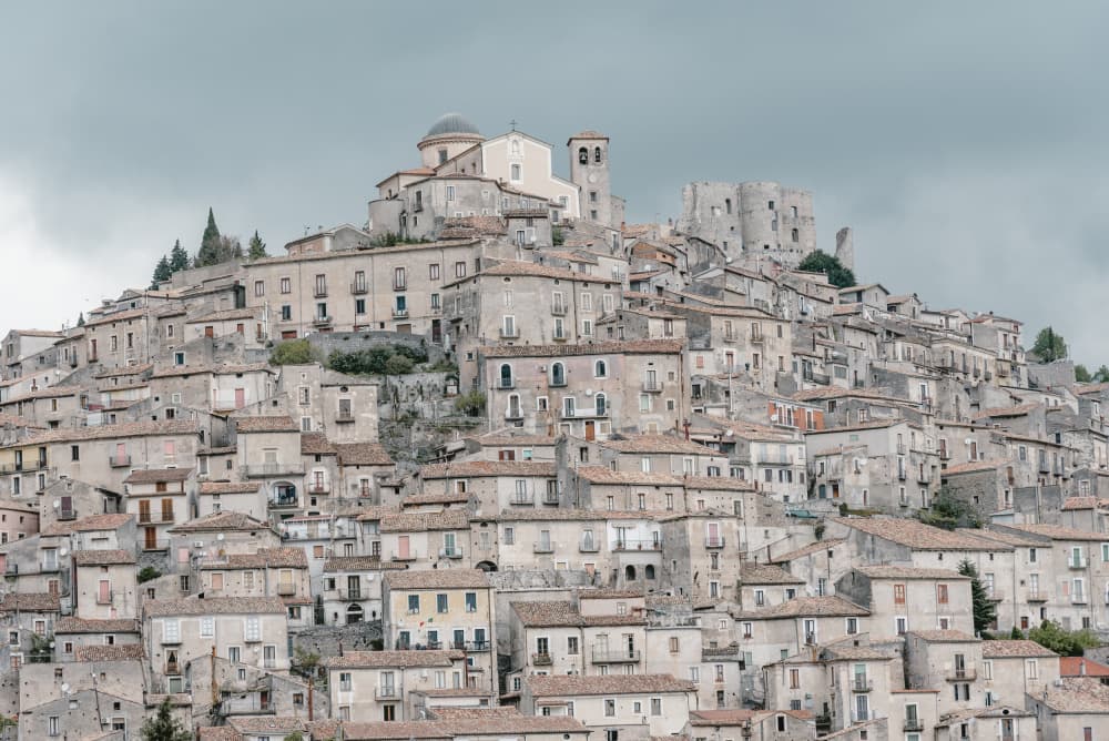 Ancient Hilltop Town by Photolovers — canvas wall art