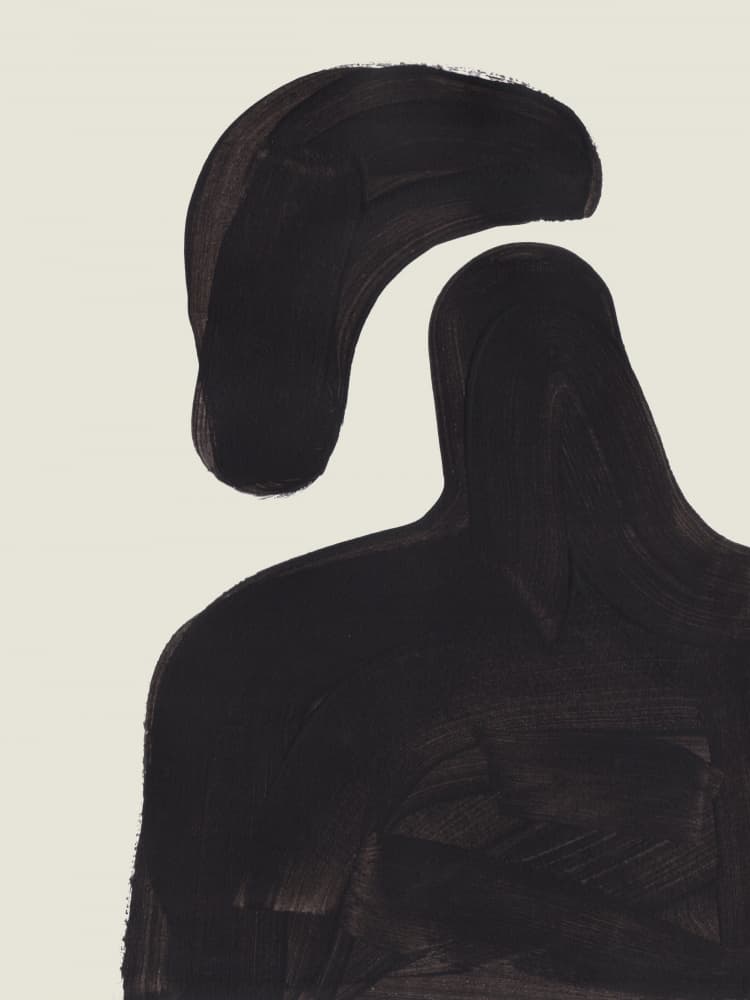 Floating Black Figure by Ejaaz Haniff — canvas wall art