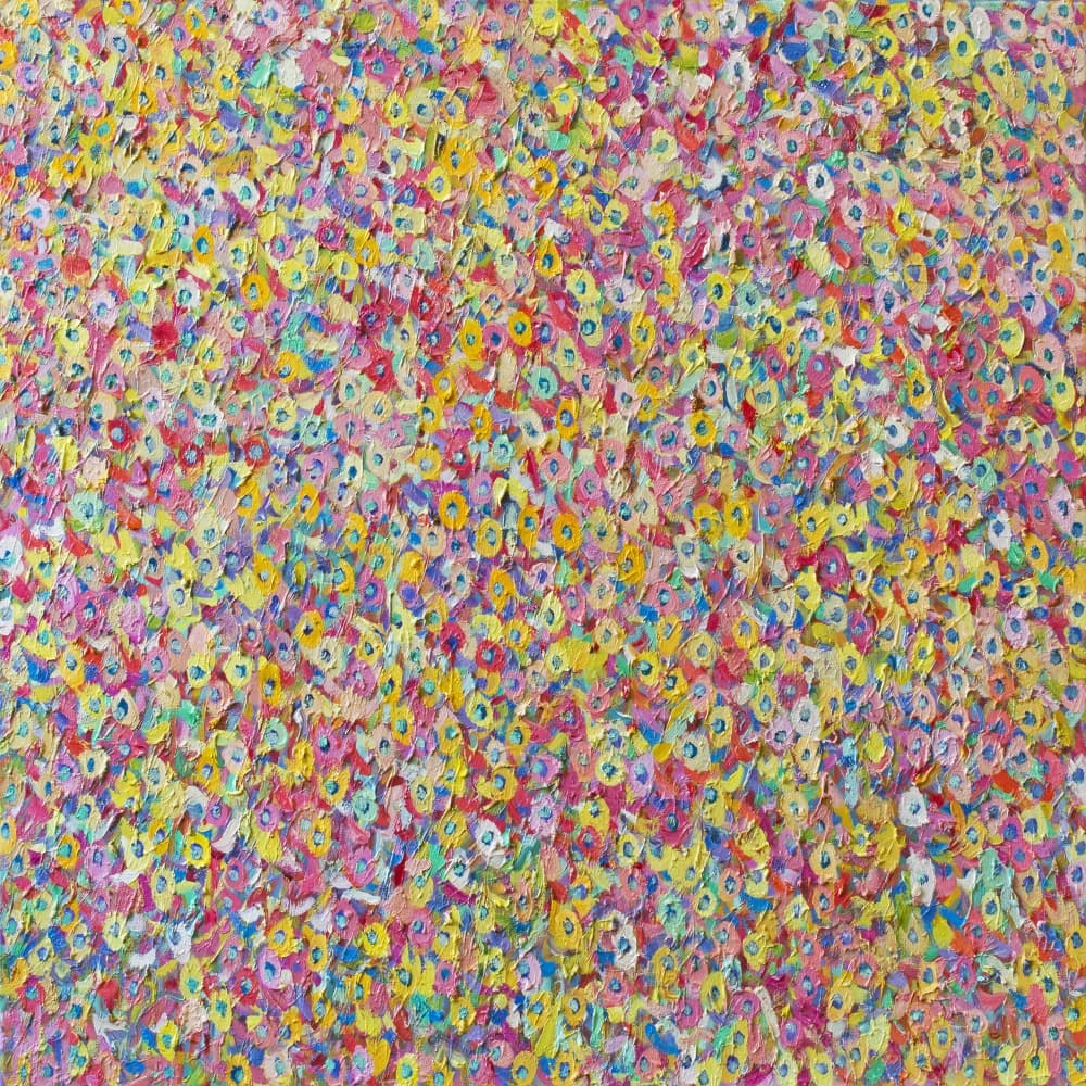 Vibrant Abstract Flowers by Helen Joynson — canvas wall art