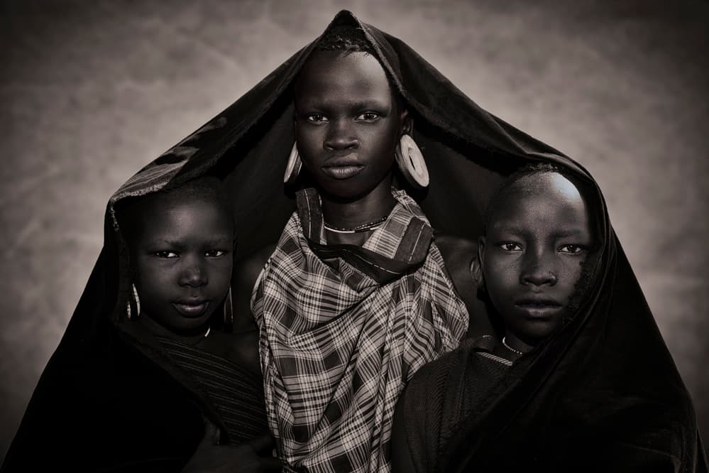 African Tribal Portrait by Louise Wolbers — canvas wall art