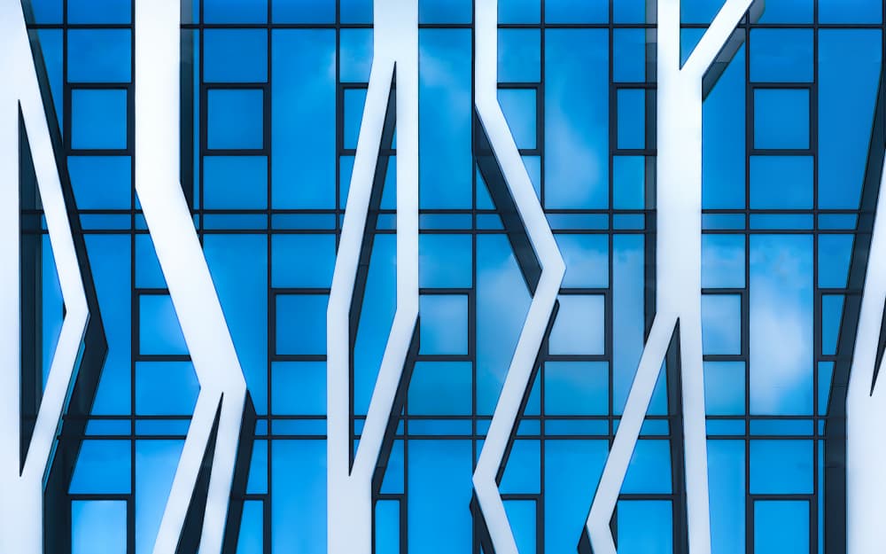 Blue Architectural Abstract by Stephan Rückert — canvas wall art