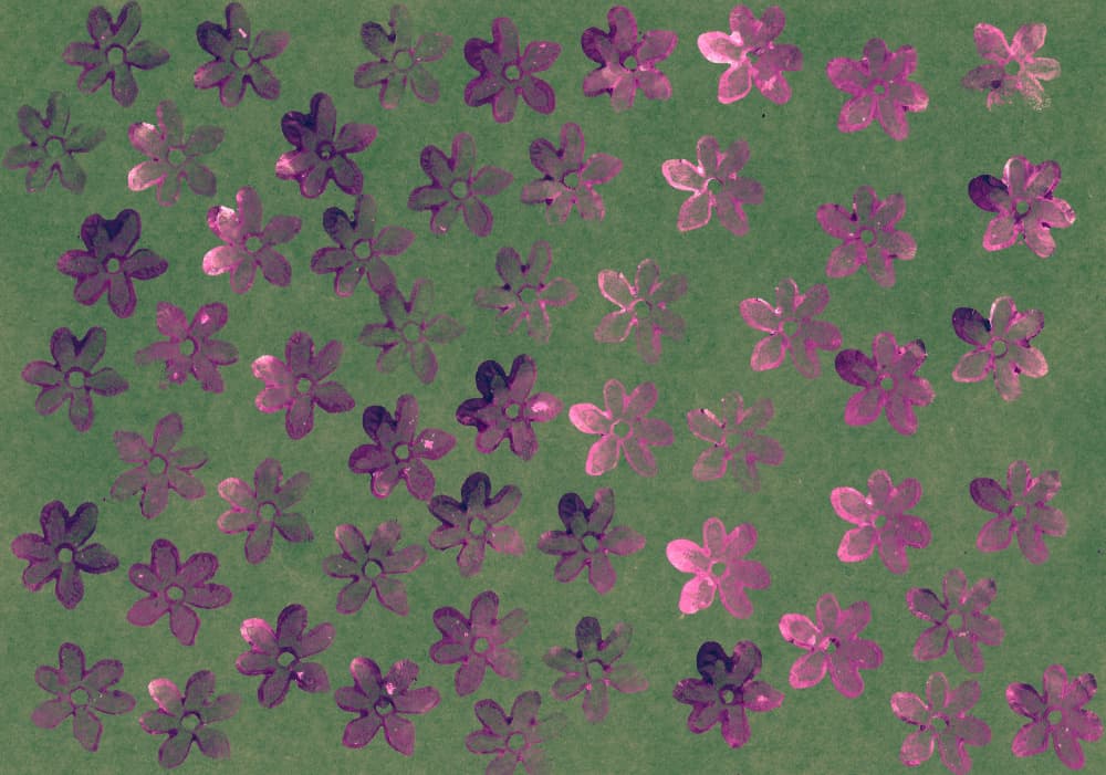 Scattered Spring Flowers by Santhosh ch — canvas wall art