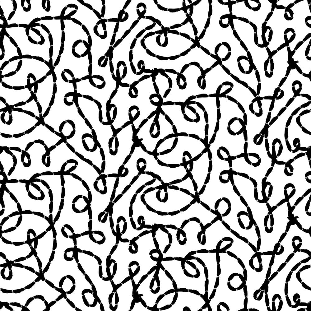 Tangled Black Lines Pattern by Marika Barsrsind β canvas wall art