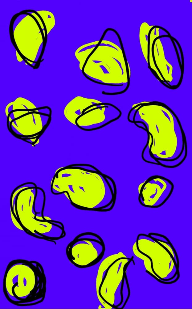 Vibrant Abstract Blobs by Olea Huuska — canvas wall art